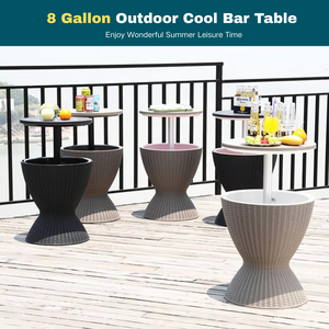 8 جالون ارتفاع قابل للتعديل 3 في 1 نمط الروطان الفناء بارد البيرة و r- من أجل حفلة حمام السباحة في الهواء الطلق - Product Image 2
