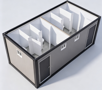 Unité de toilettes modulaire préfabriquée entièrement équipée pour les toilettes de parc / les toilettes d'événements, unité sanitaire, unité de toilettes publiques modulaire préfabriquée