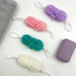 Bath Sponge Flower Shape Soft Loofah With Rope For Bathing Body Exfoliation Shower Use - Product Image 2