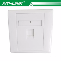 Meilleure vente au Royaume-Uni 86*86mm Ethernet façade simple et Double prise Rj45/Rj11 Internet Jack données/Tele Transmission plaque frontale murale