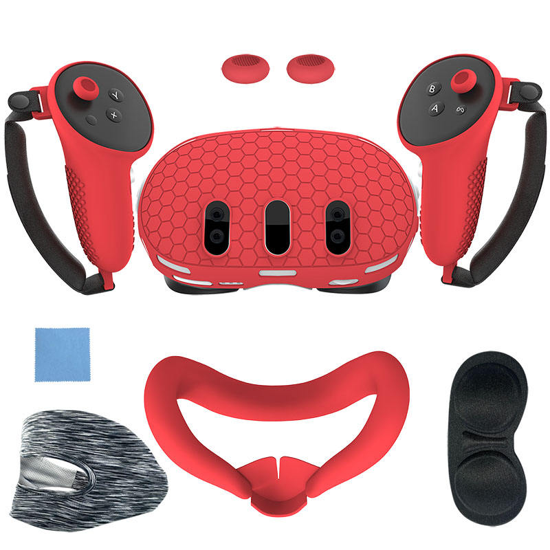 VR Protection Bundle Silicone Cover Sleeve Anti-sweat Eye Mask