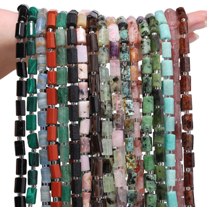 8-11MM Natural Stone Cylindrical <strong>Emerald</strong> Yellow Crystal Moonstone Spacer <strong>Beads</strong> for Jewelry Making DIY Necklace Accessories - Product Image 4