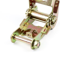 Poignée en aluminium antirouille, tête à cliquet de 1,5 pouce, finition anodisée noire pour sangle de fixation de cargaison extérieure, durable