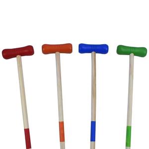 Ensemble <span class=keywords><strong>de</strong></span> <span class=keywords><strong>croquet</strong></span> en bois pour enfants <span class=keywords><strong>de</strong></span> 4 pièces avec maillets, balles et sac en filet, idéal pour les divertissements familiaux en plein air - Product Image 4
