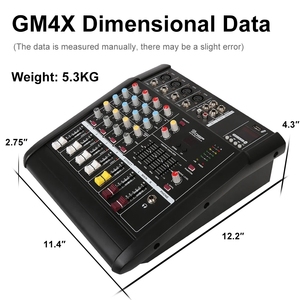 YAIKA GM4X รุ่นใหม่ล่าสุด มิกเซอร์กำลังขับ 350W*2 พร้อมพอร์ต USB ในตัว  แอมพลิฟายเออร์ในตัว  มิกเซอร์เสียง 4 แชนแนล - Product Image 6