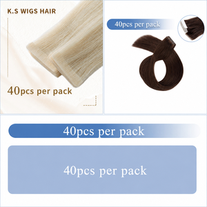 เทปต่อผม PU แบบไร้รอยต่อจากโรงงานขายส่ง ผมแท้ 100% เรมี่แฮร์ 40 ชิ้น เทปต่อผมแบบซ่อนรอย ดับเบิ้ลดรอว์น - Product Image 4