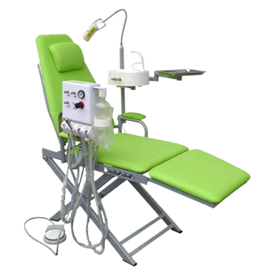 Unidad Dental Portátil Plegable, Mesa de Trabajo Dental Móvil con Luz LED, Escupidera y Sistema de Turbina Dental - Product Image 1