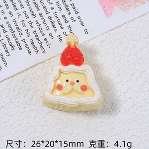 CHENXI Accesorios de Escultura de Pastel Triangular de Papá Noel Personalizados, Dijes de Resina DIY para Carcasas de Teléfono Móvil con Crema - Product Image 6