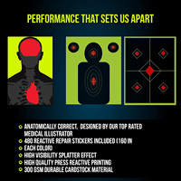 Objetivos de tiro personalizados con efecto de salpicadura, grado médico, para campos de tiro, entrenamiento con pistola, rifle, rifle de aire comprimido y pistola de bolas de aire.