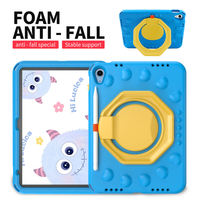 Étui pour tablette HGD New Hexagon Stand EVA pour iPad 2022 10,9 pouces - Coque 10e génération avec texture cœur et sangle pour stylet, design anti-chute pour enfants
