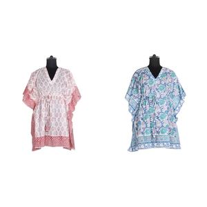 Multi Color abrigos tamaño libre impreso seda corta caftanes - Product Image 1