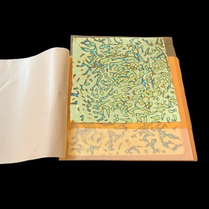 Papel tapiz decorativo de hojas doradas, patrón de envoltura variada, transferencia verde y rojo, 14cm, 25 uds. - Product Image 2