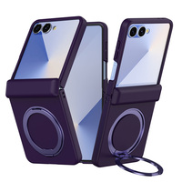 Casing pelindung ponsel ultra-tipis, casing ponsel penutup PC standar magnetis cincin 360 °, pelindung engsel wastafel ultra-tipis untuk Samsung Z Flip 7