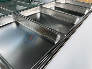 Thương mại duy nhất nhiệt độ thép không gỉ salad Bar hiển thị tủ lạnh làm mát bằng không khí bánh pizza truy cập hàng đầu salad Showcase - Product Image 6