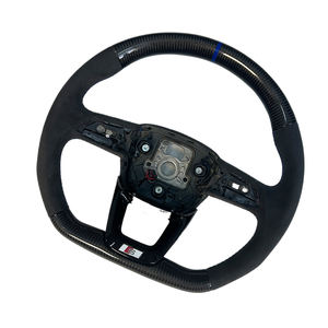 ดรอปชิปพวงมาลัยสำหรับรถออดี้ <span class=keywords><strong>A4</strong></span> S4 A5 <span class=keywords><strong>B9</strong></span>.5 S5 (2023 +) พวงมาลัยคาร์บอนไฟเบอร์ฐานแบนใหม่ถุงลมนิรภัยทรงสี่เหลี่ยม - Product Image 4