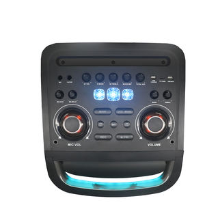 Enceinte de scène sans fil de 12 pouces pour DJ, karaoké, fête, chariot, 150 W, lumière LED RVB, double microphone, support de microphone intégré, batterie, télécommande - Product Image 5