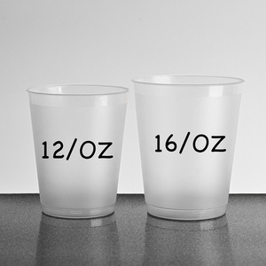 Uionen Personalized Customized Party Plastic Sandblasted <b>Cups</b> PP Plastic Sandblasted <b>Cups</b> Party Supplies - Product Image 5