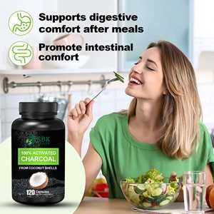 Capsules de charbon actif les plus vendues, charbon actif pour favoriser le confort digestif après les repas, favorise le confort intestinal - Product Image 3
