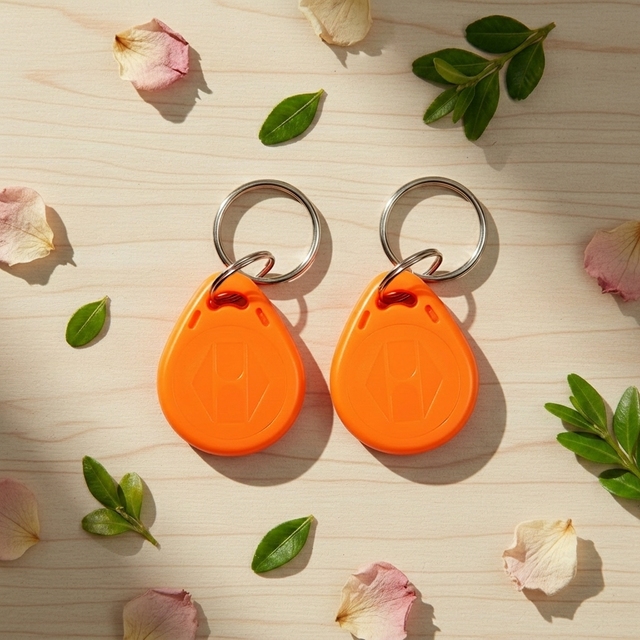 Custom Logo Access Control RFID Proximity Key Fob ABS Keychains 13.56MHz NFC Keyfobs for Hotel Payment Mini Tag 125kHz Frequency