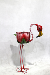 수제 모던 미니멀리스트 메탈 플라밍고 장식품, 독특한 크리스마스 선물, 파티 용품, 야외 정원용 휴일 장식 - Product Image 4