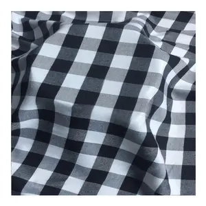 Stock 100 cotton yarn dyed patchwork madras plaid canvas fabric for shirt dress