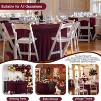 Nappe extensible personnalisée, jupe de table ronde en spandex pour événements professionnels et fêtes