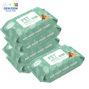 Lingettes humides désodorisantes pour animaux de compagnie dents de <span class=keywords><strong>chat</strong></span> et de chien soins de nettoyage de la bouche lingettes humides biodégradables sans alcool lingettes humides en bambou - Product Image 1