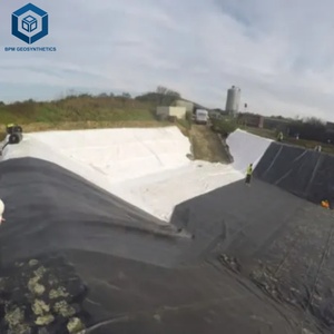 Tissu non tissé PET/PP <span class=keywords><strong>120g</strong></span> 800g <span class=keywords><strong>noir</strong></span>/blanc, membrane géotextile non tissée - Product Image 5