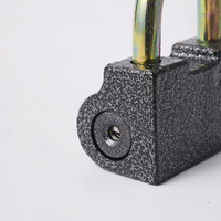 Cadenas antivol haute sécurité robuste avec trois clés, anse en acier zingué jaune pour verrouillage de portes d'usine et de garages