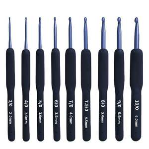 MHK35 Aluminum <b>Crochet</b> <b>Hooks</b> With Prt Silicone Handle Weaving Knitting Needles for Braids Knitting <b>Crochet</b> Needles Knitting Tool - Product Image 4