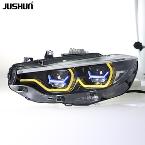 JUSHUN Conjunto de Faros Delanteros LED Mejorados para <span class=keywords><strong>BMW</strong></span> Serie 4 F32 M4 425 <span class=keywords><strong>I</strong></span> <span class=keywords><strong>430</strong></span> <span class=keywords><strong>I</strong></span> XDrive 2013-2020 DRL Amarillo y Blanco - Product Image 3