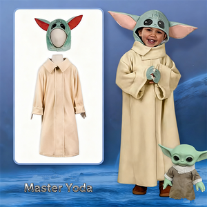 Halloween <span class=keywords><strong>Yoda</strong></span> kostum Film & TV karakter uniseks anak-anak bayi dengan pakaian poliester dan ikat kepala stok tersedia - Product Image 2