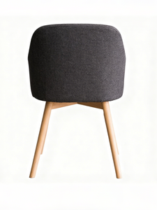 Modern <b>Armchair</b> for Home Office & Hotel Comfortable Leisure Chair with Wood Panel Fabric <b>Dining</b> Room Furniture - Product Image 2