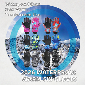 2026 Best-selling Unisex Polyester Waterproof Full-Finger <b>Gloves</b> Thick Warm Windproof <b>Touchscreen</b> Compatible Winter Outdoor - Product Image 3