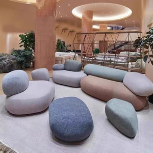 Canapé plat italien moderne minimaliste en pavé, crème de luxe légère, combinaison créative <span class=keywords><strong>pour</strong></span> le salon et la réception. - Product Image 2