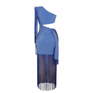 2025 vestido Midi <span class=keywords><strong>de</strong></span> seducción <span class=keywords><strong>para</strong></span> <span class=keywords><strong>mujer</strong></span>, flecos brillantes, <span class=keywords><strong>decoración</strong></span> <span class=keywords><strong>de</strong></span> encaje sólido sin tirantes, informal <span class=keywords><strong>para</strong></span> fiesta <span class=keywords><strong>de</strong></span> Club, bata hueca <span class=keywords><strong>de</strong></span> <span class=keywords><strong>cumpleaños</strong></span> - Product Image 4