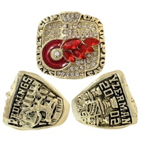 Bagues de championnat vintage classiques en alliage plaqué or des Detroit Red Wings 2002, bijoux sportifs pour cadeaux de fête, vente en gros