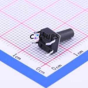 K2-6639DP-P4SW-04 Tactile Switch Through hole-4P,6x6mm Switch Single Pole Single Throw Round Button 2.5N Through Hole - Product Image 2