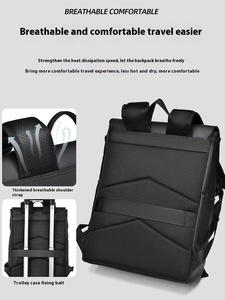 Haut de gamme hommes léger PU sac à dos élégant luxe multifonctionnel <span class=keywords><strong>ordinateur</strong></span> sac <span class=keywords><strong>pour</strong></span> voyage d'affaires fermeture éclair 30L petit - Product Image 5