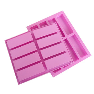 Molde rectangular de silicona de 8 cavidades para hacer jabón, pastel, dulces, brownie, manualidades DIY - Product Image 3