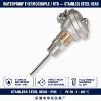 Thermocouple étanche HUADONG modèle 102A, capteur de température à surface plane de type poignée, sonde blindée à tête en acier inoxydable