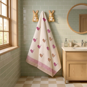 Best Quality Hand <b>Block</b> Kids Bath Towel Premium <b>Waffle</b> Cotton Towel Soft Absorbent for Home Hotel Spa Available For Sale - Product Image 2