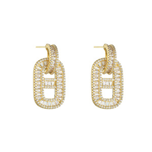MUYU Geometric Stud Earrings 925 Silver Prong Setting Party Fashion Jewelry - Product Image 5