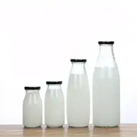 500ml/1liter Glass Bottles with Lids for Cow Milk/Milk Tea Storage - China Glass  Milk Bottle and Milk Bottle price