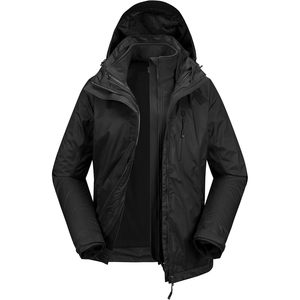 Veste de pluie à capuche 3 en 1 pour femmes, imperméable, softshell, veste de ski avec 7 poches, doublure isolante amovible - Product Image 1