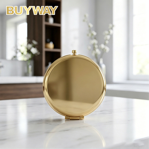 Factory Wholesale Custom Logo Metal Pocket <strong>Mirror</strong>, Round Double Sided 1X/2X Magnifying <strong>Foldable</strong> Travel Makeup <strong>Mirror</strong> - Product Image 2