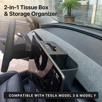 Organisateur de tableau de bord Tesla Model 3 Y, boîte à mouchoirs, rangement latéral, emplacement pour cartes, porte-lunettes de soleil