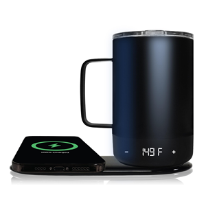 Calentador de Tazas 2 en 1, Posavasos Calefactor Inteligente Termostático para Café, Leche, Té, con Carga Inalámbrica por Inducción para Teléfono - Product Image 1