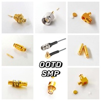 Connecteur coaxial SMP femelle à angle droit HT160 .047" 90 degrés, prise d'antenne, câble RF DC-26.5GHz, Jack RF en cuivre béryllium doré