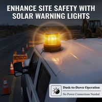 Feux de signalisation routière à énergie solaire, feux clignotants LED pour la sécurité routière